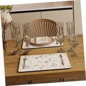 Çiçekli Kaymaz Servis Matı thumbnail 5