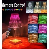 Kristal Abajur LED Kumandalı Ve Dokunmatik Masa Lambası thumbnail 4