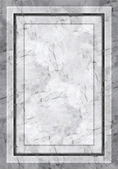 Gri Çerçeveli Mermer Desenli Dijital Baskılı Yıkanabilir Kaymaz Taban Halı 50 x 60 cm Gri thumbnail 2
