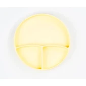 Sarı 3’lü Silikon Yemek Seti – Önlük + Diş Kaşıyıcılı Kaşık + Vakumlu Tabak thumbnail 4