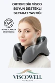 Ortopedik Visco Boyun ve Baş Destekli Seyahat Yastığı Uçak, Araba, Ev İçin Taşınabilir thumbnail 3