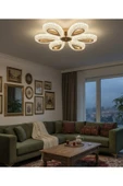 Marsel Lighting DAMLA 6LI GOLD PLAFONYER AVİZE 3 RENK LED SECENEKLİ AVİZE thumbnail 1