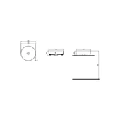 Tezgah Üstü Set Üstü Lavabo 45 Çap Yuvarlak Quarter Bath Round Line thumbnail 3