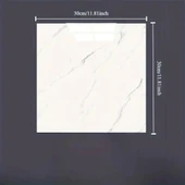 Beyaz Mermer Desenli Alüminyum Plastik Duvar Sticker (30x30) thumbnail 5