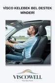 Visco Kelebek Bel Destek Minderi Visco Sırt Minderi Ofis, Ev, Araç Bel Destek Minderi thumbnail 4