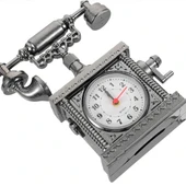 Vintage Telefon Tasarımlı Masa Saati thumbnail 2