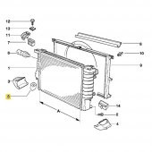 BMW E38 E39 VE E52 RADYATÖR ALT BRAKET LASTİK TAKOZU 17111737704 thumbnail 3
