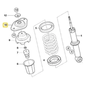 MİNİ R50 R52 R53 R55 R56 VE R57 ARKA AMORTİSÖR TAKOZU 33526754124 thumbnail 2