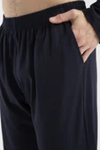 Blok Detaylı Regular Fit Pijama Takım - Lacivert thumbnail 5