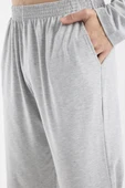 Blok Detaylı Regular Fit Pijama Takım - Gri thumbnail 5