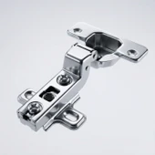 Tam Deve Boynu Pistonsuz Mobilya Dolap Kapak Menteşesi Krom Renk thumbnail 3