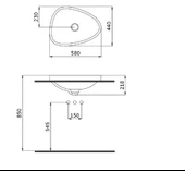 Bocchi 1112-020-0125 Etna Tezgah üstü Lavabo Antrasit 58 cm thumbnail 2