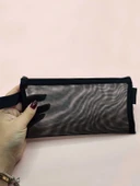 Kalem Kutusu Şeffaf File Yıkanabilir Mesh Kalemlik - Siyah thumbnail 3