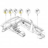BMW E38 E39 VE E93 GÖĞÜS KAPLAMASI SABİTLEME YUVASI 5 ADET 51458161557 - 3