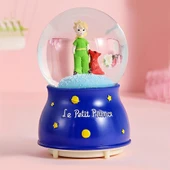 Küçük Boy Küçük Prens Kar Küresi Işıklı 6.5 cm thumbnail 1