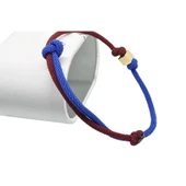 Trabzonspor (Bordo-Mavi) İpli Altın Küp Taraftar Bileklik 14 Ayar thumbnail 2