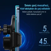 ScHitec 66W Sensörlü Araç İçi Kablosuz Hızlı Şarj Aleti ve Telefon Tutucu SD11 thumbnail 7