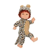 Bebelou Hayvan Kostümlü Bebek 40 cm – Zebra veya Leopar Kostümlü Büyük Bebek Figürü thumbnail 4