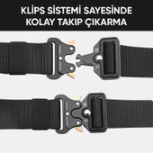 Outdoor Taktik Kemer - Metal Toka - Siyah - 120cm thumbnail 4