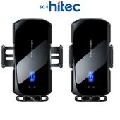 ScHitec 66W Sensörlü Araç İçi Kablosuz Hızlı Şarj Aleti ve Telefon Tutucu SD11 thumbnail 3