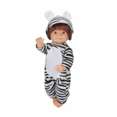 Bebelou Hayvan Kostümlü Bebek 40 cm – Zebra veya Leopar Kostümlü Büyük Bebek Figürü thumbnail 1