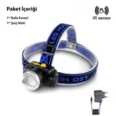 DailyTech Profesyonel Su Geçirmez 6000 Lümen Zoomlu Kafa Feneri thumbnail 2