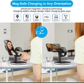 Fuchsia Yonca UD22 Kablosuz Şarj Standı 5in1 Gece Lambalı QC 15W thumbnail 5