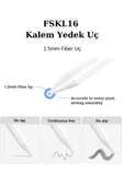 Palm Rejection Eğime Duyarlı Yedek Kalem Ucu Stylus Pen Spare Tip thumbnail 3