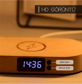 DailyTech Çok Fonksiyonlu Kablosuz Hızlı Şarj İstasyonu Standı Led Masa Gece Lambası thumbnail 8