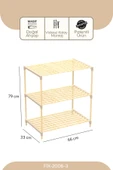 FIX-2006-3 Çok Amaçlı Modüler 3 Katlı Ahşap Raf thumbnail 4