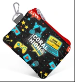 Coral High Siyah Mavi Gamer Bozuk Para Cüzdanı - Erkek Çocuk thumbnail 1