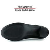 Erkan Saçmacı Camila Siyah Hakiki Dana Derisi Desenli Lastikli Günlük Kalın Topuklu Ayakkabı thumbnail 3