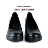 Erkan Saçmacı Mabel Siyah Hakiki Dana Derisi Yuvarlak Burun Dolgu Topuklu Günlük Ayakkabı thumbnail 9