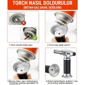 Goldorion OR-400 Gazlı Torch Pürmüz Çakmak - Mangal ve Pasta Yakma Tabancası 5 ADET thumbnail 7
