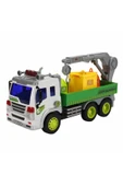 1:16 Sesli ve Işıklı Geri Dönüşüm Kamyonları – 28 cm Büyük Çöp Kamyonu Modeli thumbnail 3