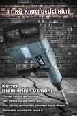 POWER BLACK Alman 6200 Watt Tam Profesyonel 3 Farklı Kullanım Özellikli 11 KG Kırıcı Delici Hilti + UÇ SETİ thumbnail 2