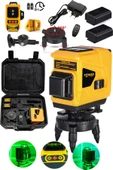 POWER BLACK 360° 12 Köşe Otomatik Hizalamalı Lazer Metre Hizalama Yeşil Çizgili Lazer Hizalama Su Terazili thumbnail 1