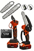POWER BLACK Germany 2 Li Set 18 Vf 3 Ah Çift Akülü Çelik Şanzıman Şarjlı Dal Budama & Testeresi Powerblack thumbnail 1