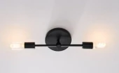 RİOLİGHT MODERN SİYAH METAL 2XE27 DUYLU AYNA ÜSTÜ DUVAR APLİK thumbnail 1