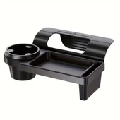 SChitec Cup Holder Oto Araç İçi Bardaklık Çok Amaçlı Organizer Telefon Tutucu Saklama Kutusu (Siyah) thumbnail 1