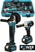 POWER BLACK 2 Li Set Şarjlı Taşlama Şarjlı Somun Sıkma Sökme Setli 58vf thumbnail 2