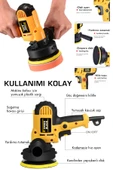 POWER BLACK Dikey Polisaj Zımpara Makinesi 125mm Sarı Model P54211 thumbnail 2