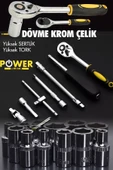 POWER BLACK Korumalı Çelik Şanzuman ŞARJLI Matkap 108 Pcs Crv Çeliği Profesyonel Parlak Lokma Takımı HEDİYELİ thumbnail 4
