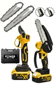 POWER BLACK Germany 2 Li Set 18 Vf 3 Ah Çift Akülü Çelik Şanzıman Şarjlı Dal Budama & Testeresi Power thumbnail 1