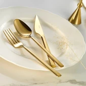 Fecra Doğa 36 Parça Gold Çatal Kaşık Bıçak Takımı thumbnail 2