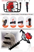 ASSUR Benzinli Toprak Burgu Makinesi 100 Mm 15 Cm Delme Ucu 1,6 Kw Motor Gücü Extra Güçlü thumbnail 3