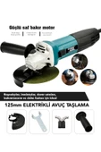 POWER BLACK 550 W 125 Mm Bakır Sargılı Spiral Avuç Içi Kesme Ve Ahşap Metal Kesme Taşlama Makinası thumbnail 2