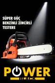 POWER BLACK Benzinli Testere Ağaç Odun Dal Kesme Makinesi Motorlu Testere Yeni Nesil Motor 38 Diş thumbnail 3