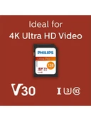 Philips Ultra Pro 128 GB Class 10 Uhs-I U3 V30 4K Uyumlu Sdxc Hafıza Kartı thumbnail 2