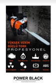 POWER BLACK Ekstra Güçlü 52cc 2.9 Hp 8000 Rpm Benzinli Ağaç Odun Dal Kesme Makinesi Motorlu Testere thumbnail 4